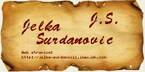 Jelka Surdanović vizit kartica